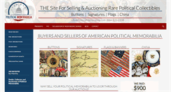 Desktop Screenshot of politicalmemorabilia.com