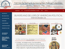 Tablet Screenshot of politicalmemorabilia.com